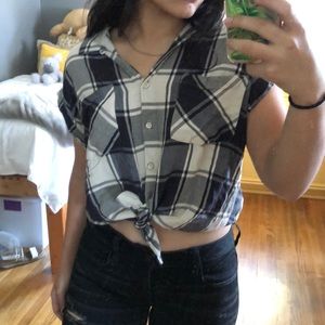 Black and white plaid jacks girlfriend edgy